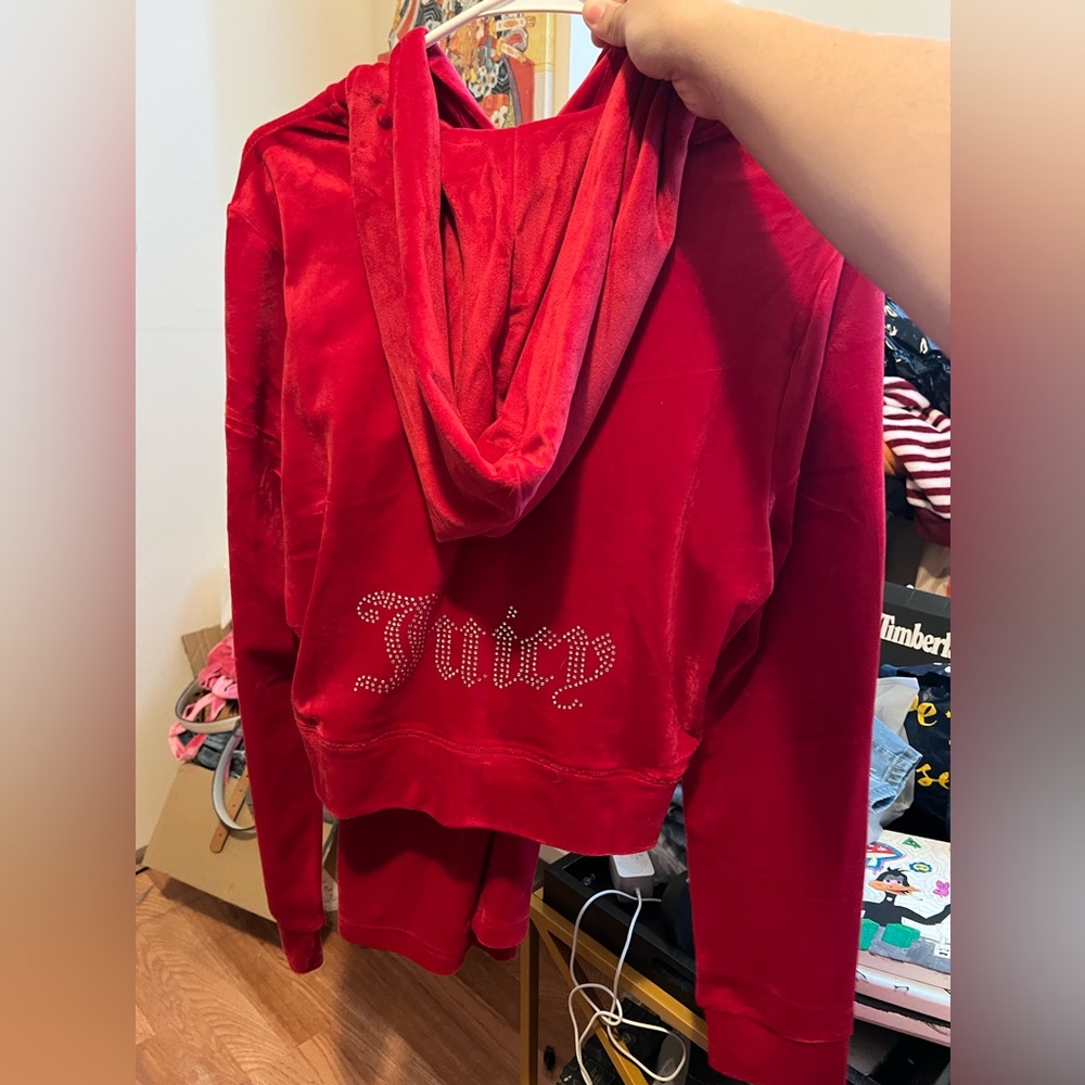Red Juicy Couture Velour Sweatsuit NWOT